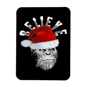 サスカッチサンタ信じ「」プレミアム・クリスマス・マグネット マグネット