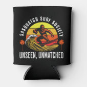 サスカッチサーフソサエティ見えない比類なきビッグフット 缶クーラー (正面)