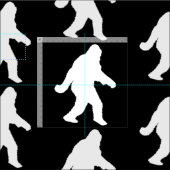 サスカッチシルエット ファブリック (タイル)