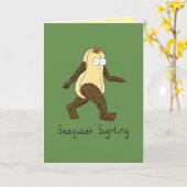 サスカッチスカッシュ秋ハロウィーングリーティングカード カード (黄色い花)