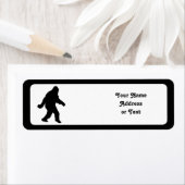 サスカッチスクアチンのシルエット ラベル (インサイチュ)