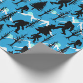 サスカッチスクアッチンインザウッズビッグフットパーティー ラッピングペーパー (角)