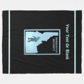 サスカッチセキュリティ – アイダホ フリースブランケット (正面(横))