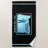 サスカッチセキュリティ – オレゴン ビーチタオル (正面)