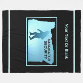 サスカッチセキュリティ – オレゴン フリースブランケット (正面(横))