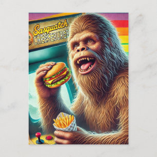 サスカッチチーズバーガー&フライスレトロアーケード ポストカード