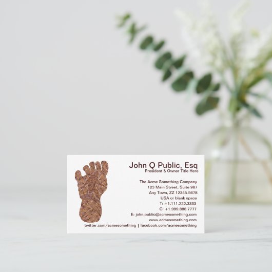 サスカッチトラックビッグフットのおもしろい 名刺 (スタンド正面)