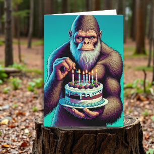 サスカッチビッグフットおもしろい誕生日 カード