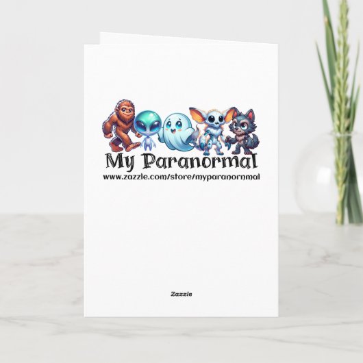 サスカッチビッグフットおもしろい誕生日 カード (裏面)