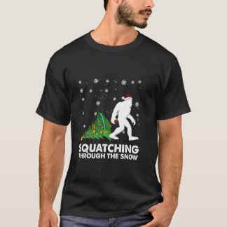 サスカッチビッグフースクエッチングザスノークリス Tシャツ