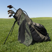 サスカッチビッグフートシルエットスクアチン ゴルフタオル (グリーン)