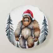 サスカッチビフートイエティクリスマス ラウンドクッション (裏面)