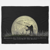 サスカッチフライフィッシングフリースブランケット フリースブランケット (正面(横))