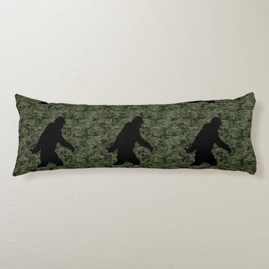 サスカッチブラックシルエットデジタルカモフラージュ ボディピロー (正面)