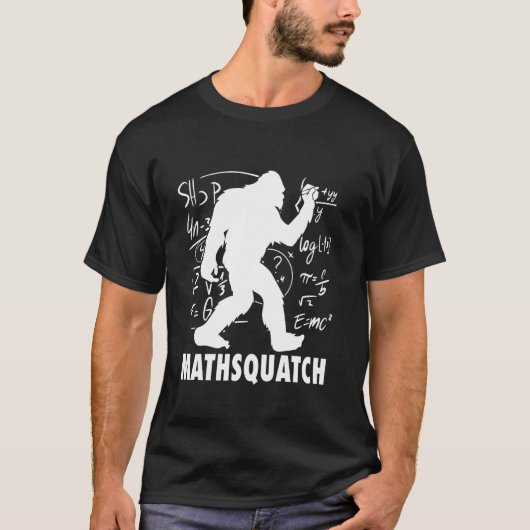 サスカッチマースクおもしろいアッチプン算数先生&用 Tシャツ (正面)