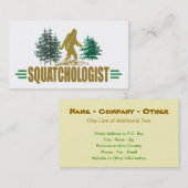 サスカッチユーモアのある、ビッグフート 名刺 (正面/裏面)