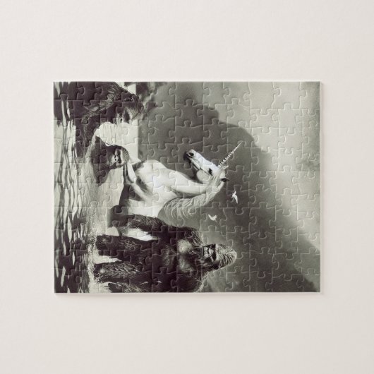 サスカッチ一家と一角獣 ジグソーパズル (横)