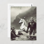 サスカッチ一家と一角獣 ポストカード (正面/裏面)