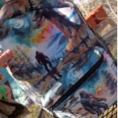 サスカッチ上の森の尾根海 プリントバックパック