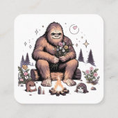 サスカッチ保持花 スクエア名刺 (裏面)