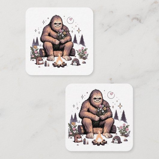 サスカッチ保持花 スクエア名刺 (正面/裏面)