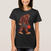 サスカッチ愛好家のための面白いディスクゴルフギフト ビッグフット ディスク Tシャツ (正面)
