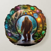 サスカッチ次元ポータル ラウンドクッション (正面)