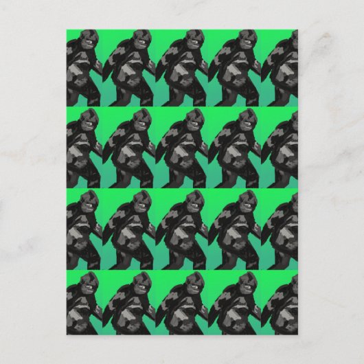 サスカッチ歩くはがき ポストカード (正面)