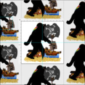 サスカッチ海賊宝箱 ファブリック (タイル)