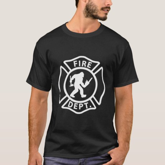 サスカッチ消防局統一おもしろいアウトドア Tシャツ (正面)