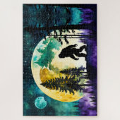 サスカッチ満月オンザマウンテン ジグソーパズル (縦)