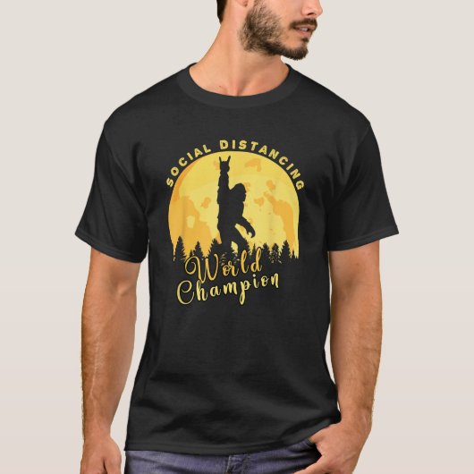 サスカッチ社会配給世界チャンピオンおもしろいB Tシャツ (正面)