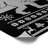 サスカッチ行くスノーボード醜いクリスマスビフー ポスター (角)