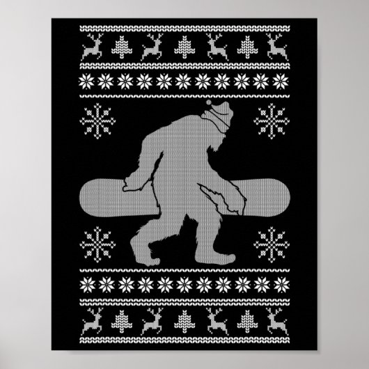 サスカッチ行くスノーボード醜いクリスマスビフー ポスター (正面)