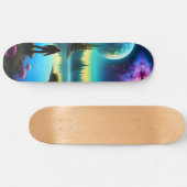 サスカッチ遠くの惑星で星雲を見ている スケートボード (横)