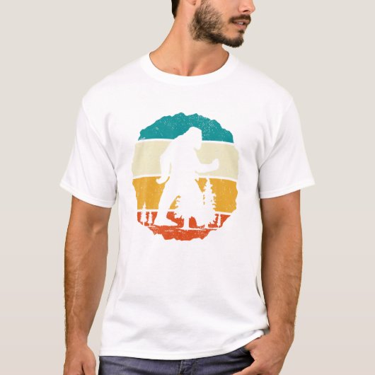 サスカッチ陰謀説暗号学レトロBi Tシャツ (正面)