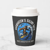 サスカッチ静かセットサーフィンビッグフートブラック 紙コップ (裏面)