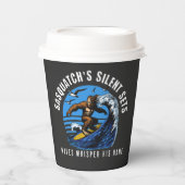 サスカッチ静かセットサーフィンビッグフートブラック 紙コップ (正面)