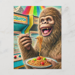 サスカッチ食べスパゲティ ポストカード