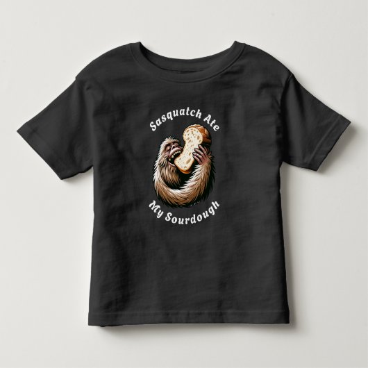 サスカッチ食べマイソー生地 トドラーTシャツ (正面)