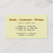 サスカッチ、しゃがみおもしろい声、しゃがみ声、信者 名刺 (裏面)