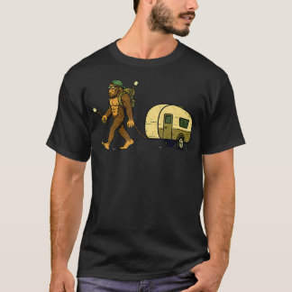 サスカッチ キャンプ ヴィンテージ マウンテン キャンプ  冗談 C Tシャツ