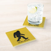 サスカッチ（ビッグフット）お前は信じ! ガラスコースター (アングル)