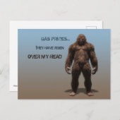 サスカッチBIGFOOT全体 – 正面図 – 名前 ポストカード (正面/裏面)