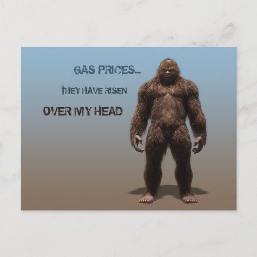 サスカッチBIGFOOT全体 – 正面図 – 名前 ポストカード (正面)