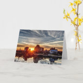 サスカトゥーンサンセット カード (黄色い花)