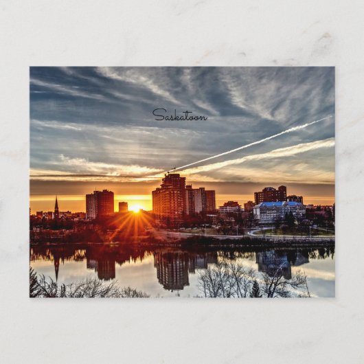 サスカトゥーンサンセット ポストカード (正面)