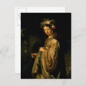 サスキアをフローラとして， 1634 ポストカード (正面/裏面)