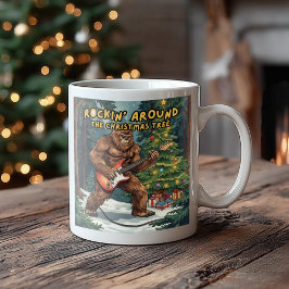 サスクワッチ ギター ロッキンアラウンド クリスマスツリー コーヒーマグカップ
