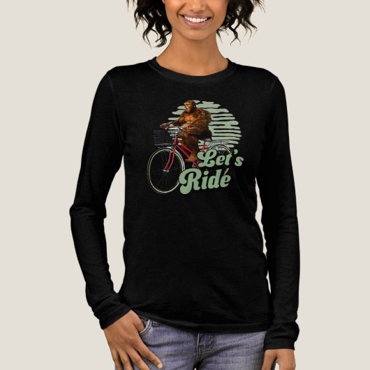 サスクワッチ バイク ライド 森の冒険 トライブレンドTシャツ (正面)